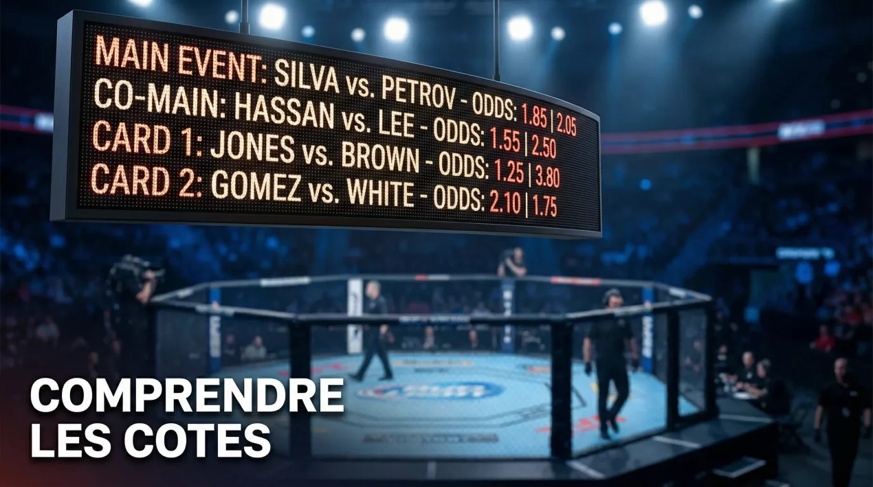 Comprendre les cotes MMA : décimales, américaines, calcul